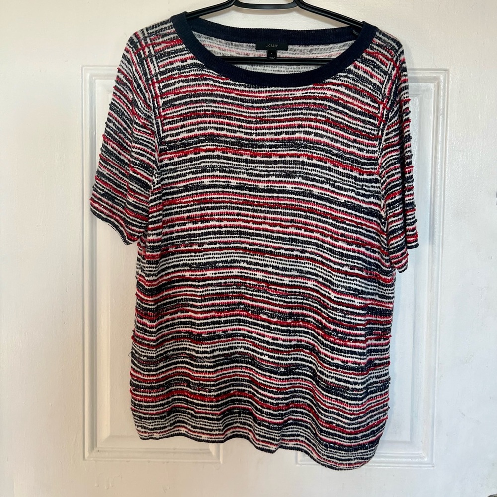 J. Crew | Beaded Stripe Sweater